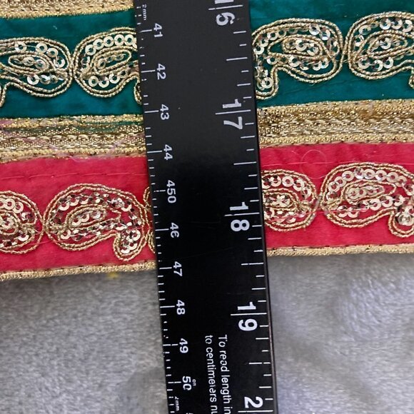 Youth Indian Saree Matching Set Sleeveless Top & Long Skirt Size 26 (6/7 Girls) - Picture 7 of 13